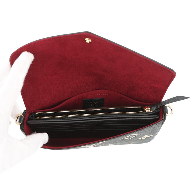 ルイヴィトン チェーンウォレット モノグラム・アンプラント ポシェット・フェリシー M82479 LOUIS VUITTON ヴィトン 財布 黒