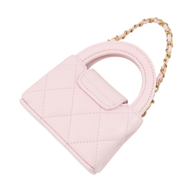 シャネル バッグチャーム ココマーク マトラッセ ミニバッグ チャーム ラムスキン AP4991 CHANEL 小物入れ