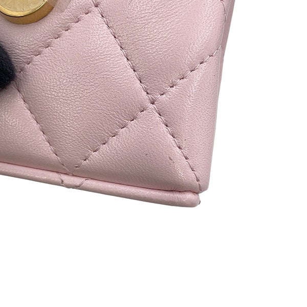 シャネル バッグチャーム ココマーク マトラッセ ミニバッグ チャーム ラムスキン AP4991 CHANEL 小物入れ