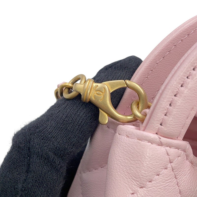 シャネル バッグチャーム ココマーク マトラッセ ミニバッグ チャーム ラムスキン AP4991 CHANEL 小物入れ