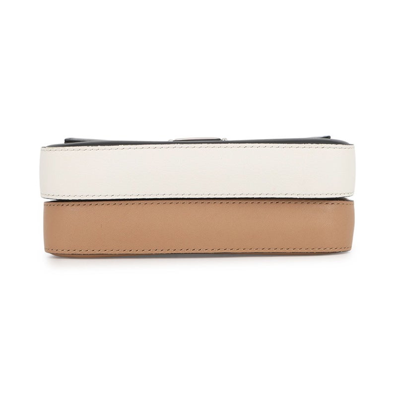 フェンディ ショルダーバッグ ダブル マイクロ フラワーバゲット レザー 8M0371 FENDI 黒 白