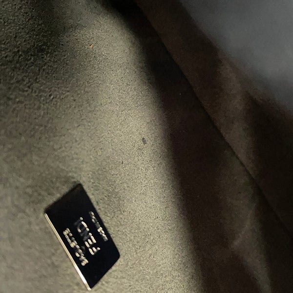 フェンディ ショルダーバッグ ダブル マイクロ フラワーバゲット レザー 8M0371 FENDI 黒 白