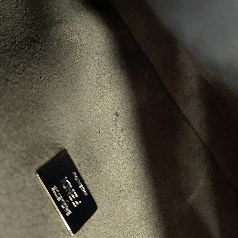 フェンディ ショルダーバッグ ダブル マイクロ フラワーバゲット レザー 8M0371 FENDI 黒 白