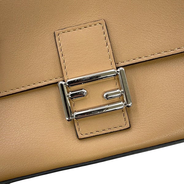 フェンディ ショルダーバッグ ダブル マイクロ フラワーバゲット レザー 8M0371 FENDI 黒 白