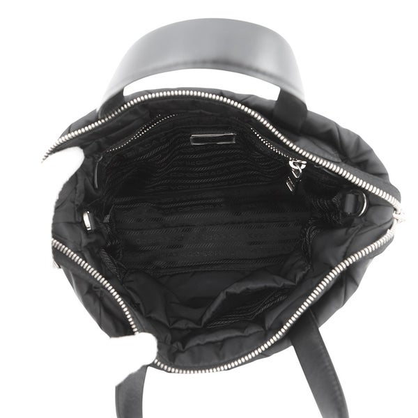 プラダ ハンドバッグ スモール パデッドRe-Nylon トートバッグ ナイロン レザー 1BG373 PRADA 2wayショルダー 黒