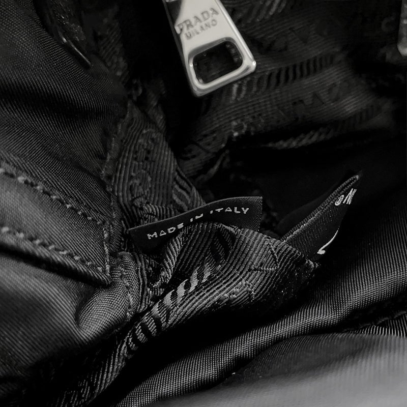 プラダ ハンドバッグ スモール パデッドRe-Nylon トートバッグ ナイロン レザー 1BG373 PRADA 2wayショルダー 黒