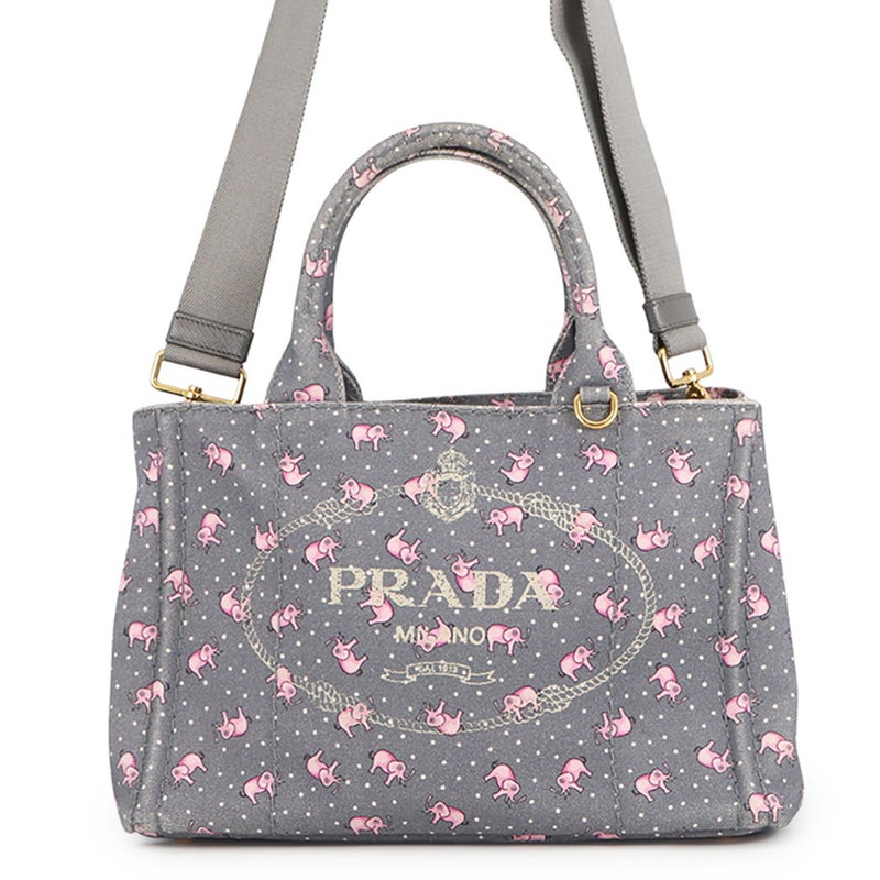 プラダ トートバッグ カナパ CANAPA ゾウ 1BG439 PRADA バッグ ２wayショルダー