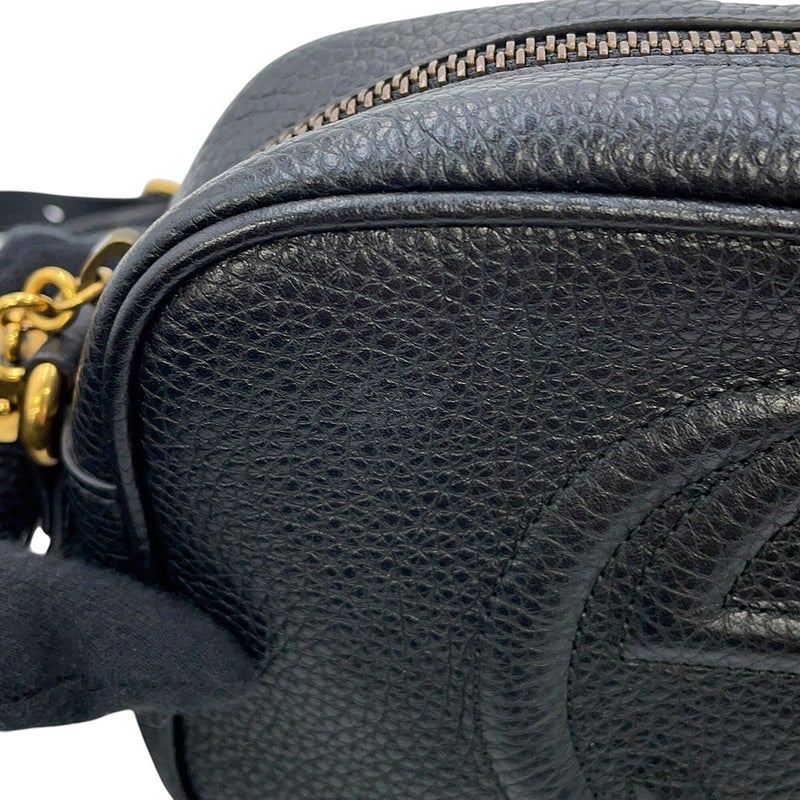 グッチ ショルダーバッグ インターロッキングG ソーホー ディスコバッグ スモール レザー 347994 GUCCI 黒 タッセル