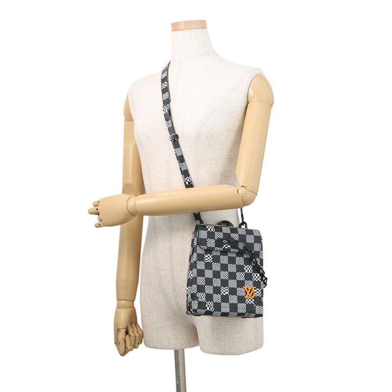 ルイヴィトン ショルダーバッグ ダミエ・ディストーテッド スティーマー XS N60453 LOUIS VUITTON 2way 黒 ブラック