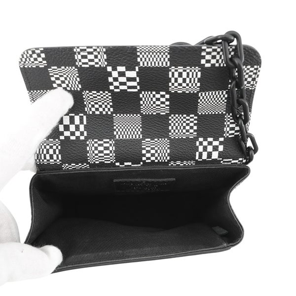 ルイヴィトン ショルダーバッグ ダミエ・ディストーテッド スティーマー XS N60453 LOUIS VUITTON 2way 黒 ブラック