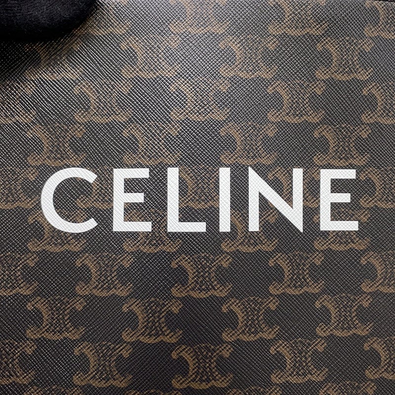 セリーヌ ハンドバッグ トリオンフ ミニ バーティカル カバ PVC/レザー 194372 CELINE 2wayショルダーバッグ ブラウン