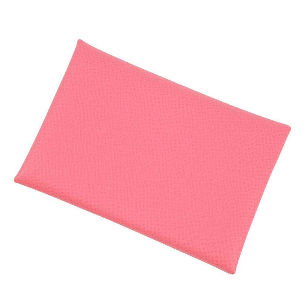 エルメス コインケース カルヴィ デュオ ローズアザレ/シルバー金具