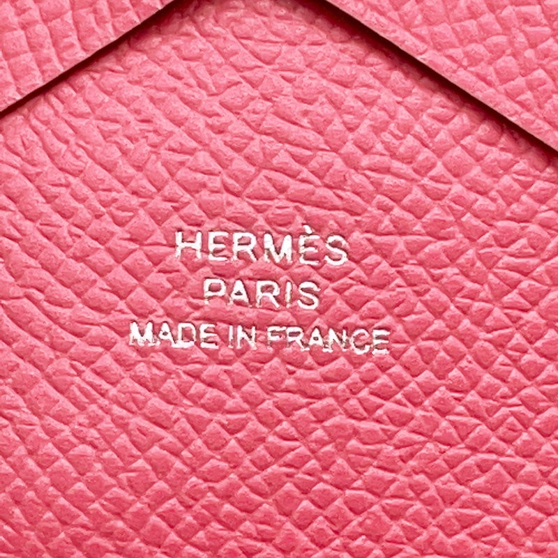 エルメス コインケース カルヴィ デュオ ローズアザレ/シルバー金具 エプソン B刻印 財布