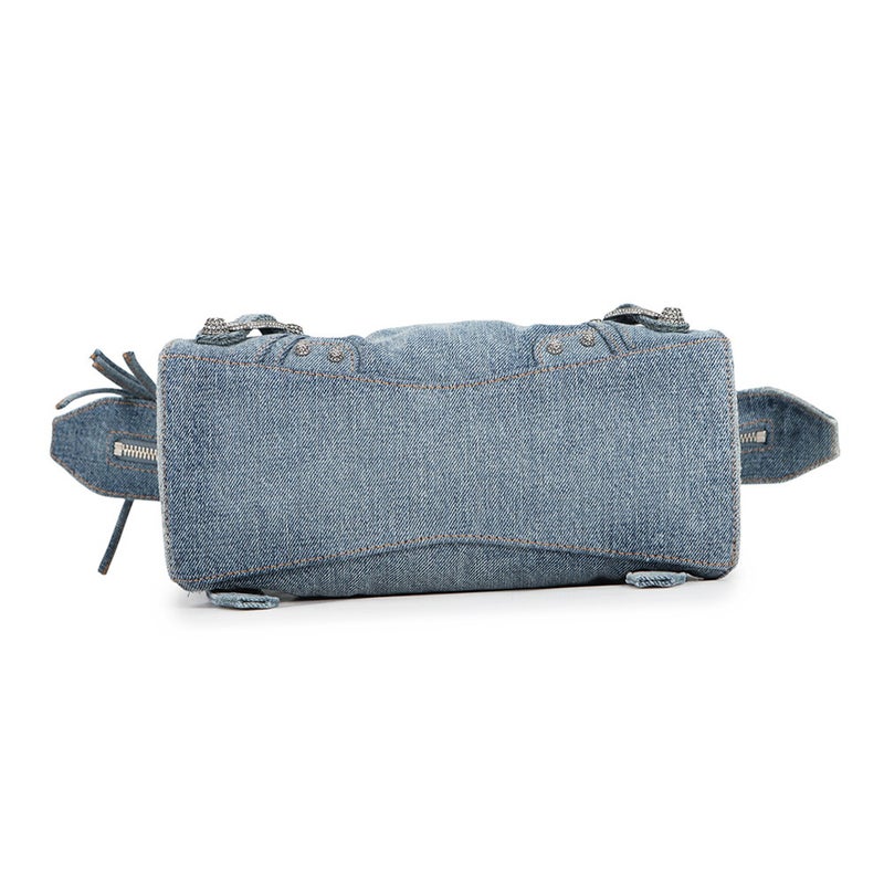 バレンシアガ ハンドバッグ ネオ・カゴールXS デニム ラインストーン 700940 BALENCIAGA 2way