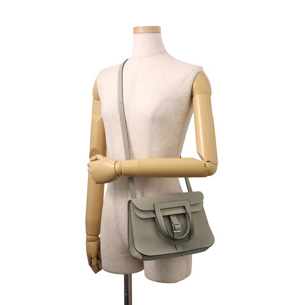 エルメス ハンドバッグ アルザン25 セージ/シルバー金具 トリヨンクレマンス Z刻印 HERMES 2way