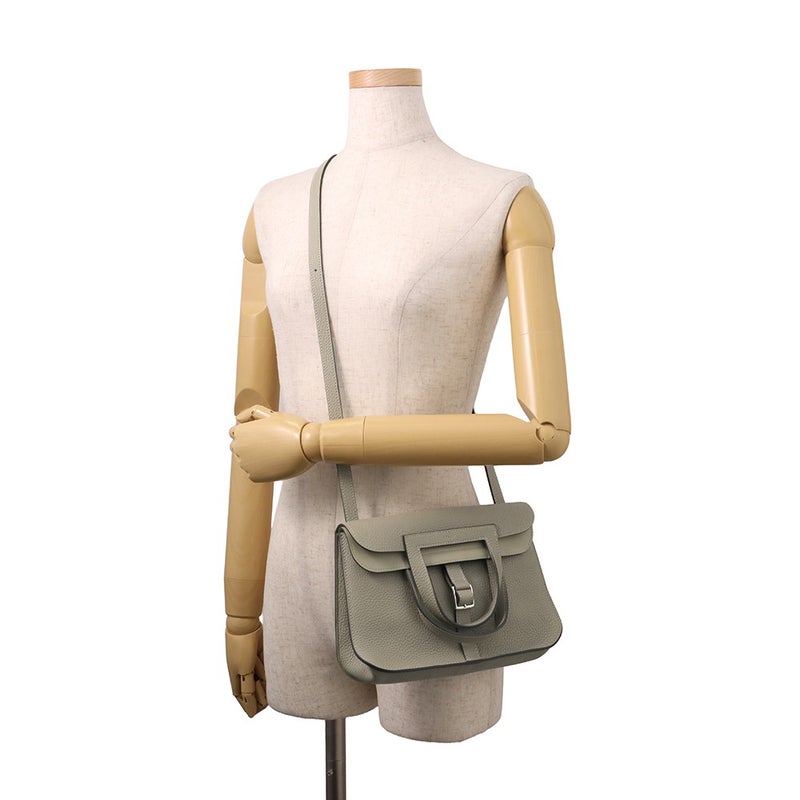エルメス ハンドバッグ アルザン25 セージ/シルバー金具 トリヨンクレマンス Z刻印 HERMES 2way