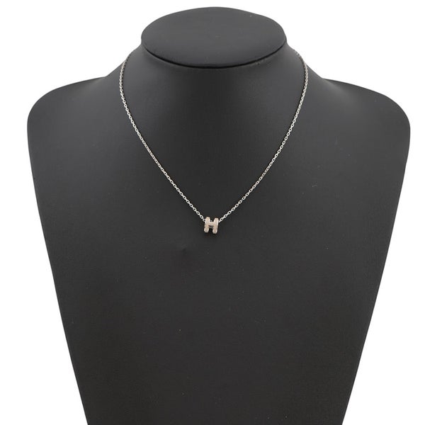 エルメス ネックレス ミニ・ポップアッシュ マロングラセ/シルバー金具 HERMES アクセサリー