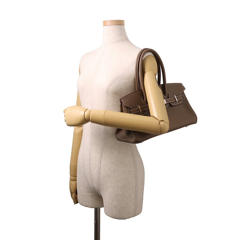 エルメス ショルダーバーキン29 エトゥープ/シルバー金具 エバーカラー K刻印 HERMES Birkin
