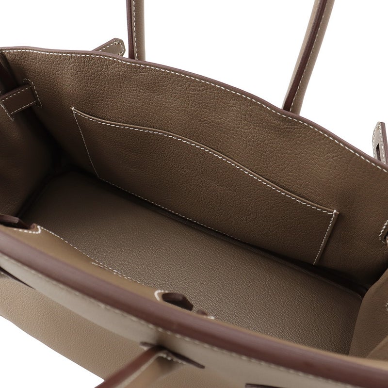 エルメス ショルダーバーキン29 エトゥープ/シルバー金具 エバーカラー K刻印 HERMES Birkin