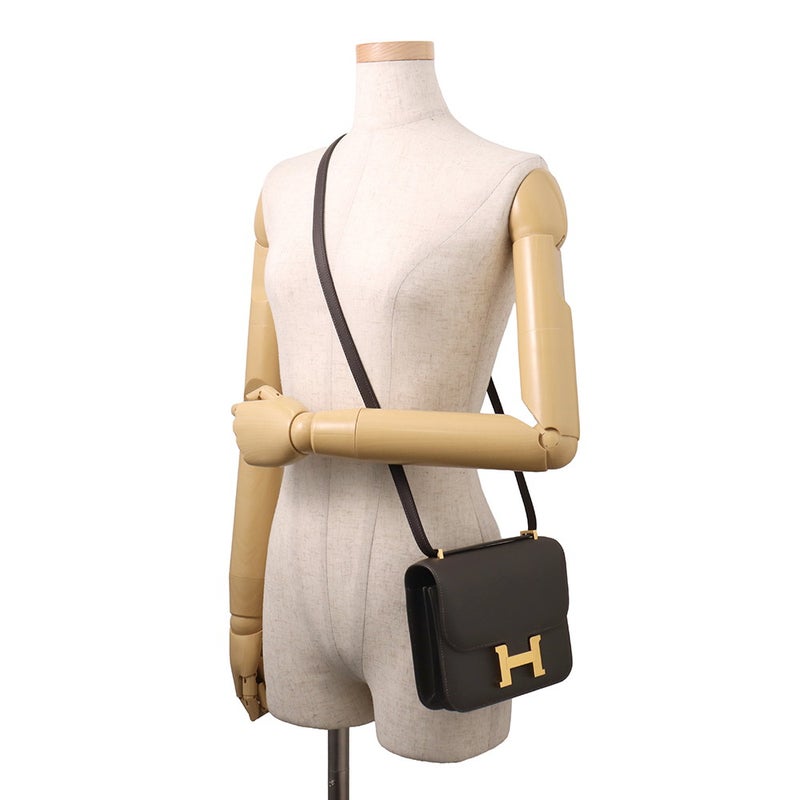 エルメス ショルダーバッグ ミニ コンスタンス3 べブラン/ゴールド金具 スイフト K刻印 HERMES Constance