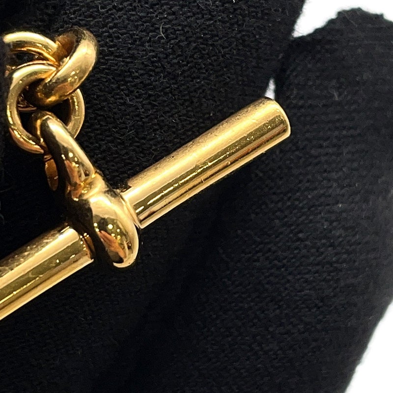 エルメス ブレスレット クロワジエール  ブラック/ゴールド金具 スイフト W刻印 サイズT3 HERMES アクセサリー 黒