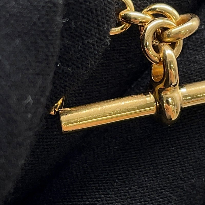 エルメス ブレスレット クロワジエール  ブラック/ゴールド金具 スイフト W刻印 サイズT3 HERMES アクセサリー 黒