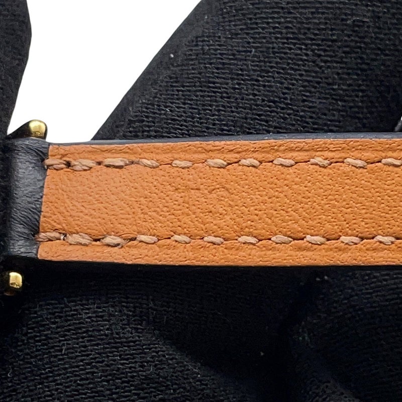 エルメス ブレスレット クロワジエール  ブラック/ゴールド金具 スイフト W刻印 サイズT3 HERMES アクセサリー 黒