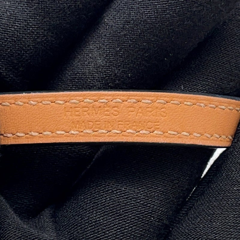 エルメス ブレスレット クロワジエール ドゥブルトゥール ブラック/シルバー金具 スイフト W刻印 サイズT2 黒