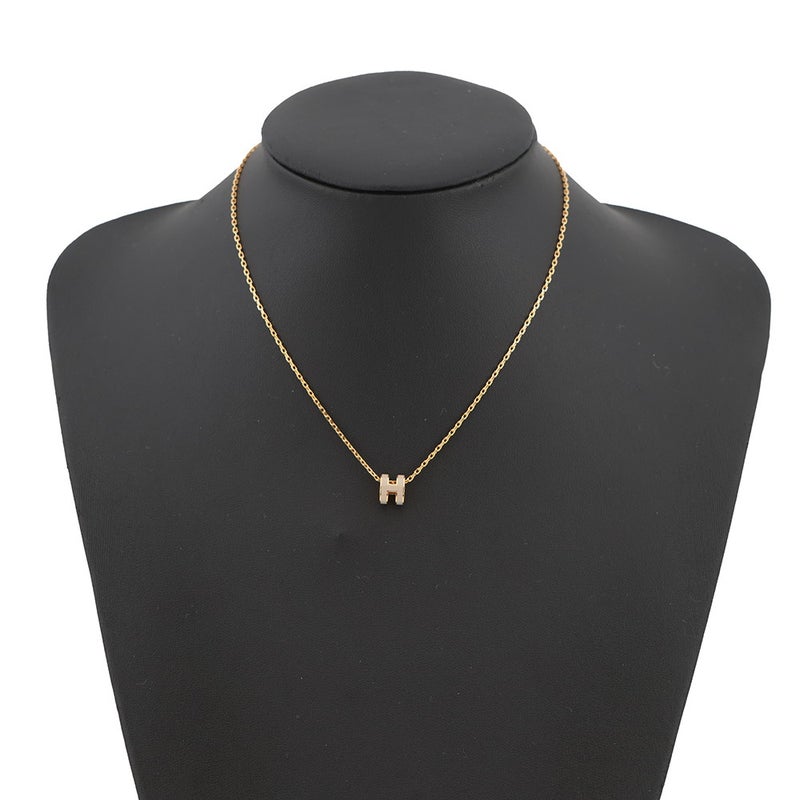 エルメス ネックレス ミニ・ポップアッシュ マロングラッセ/ゴールド金具 HERMES アクセサリー