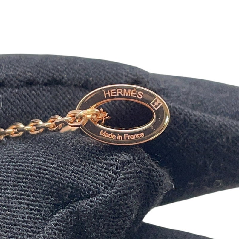 エルメス ネックレス ミニ・ポップアッシュ ホワイト/ピンクゴールド金具 HERMES アクセサリー 白