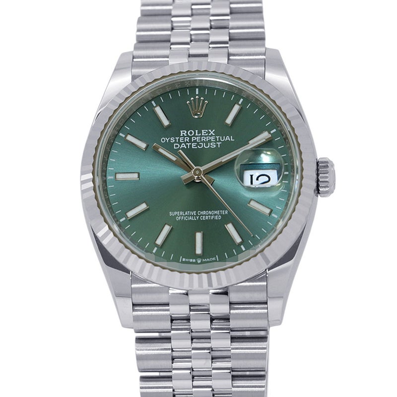 ロレックス デイトジャスト36 SS/K18WG ホワイトゴールド ランダムシリアル 126234 ROLEX 腕時計 ミントグリーン文字盤