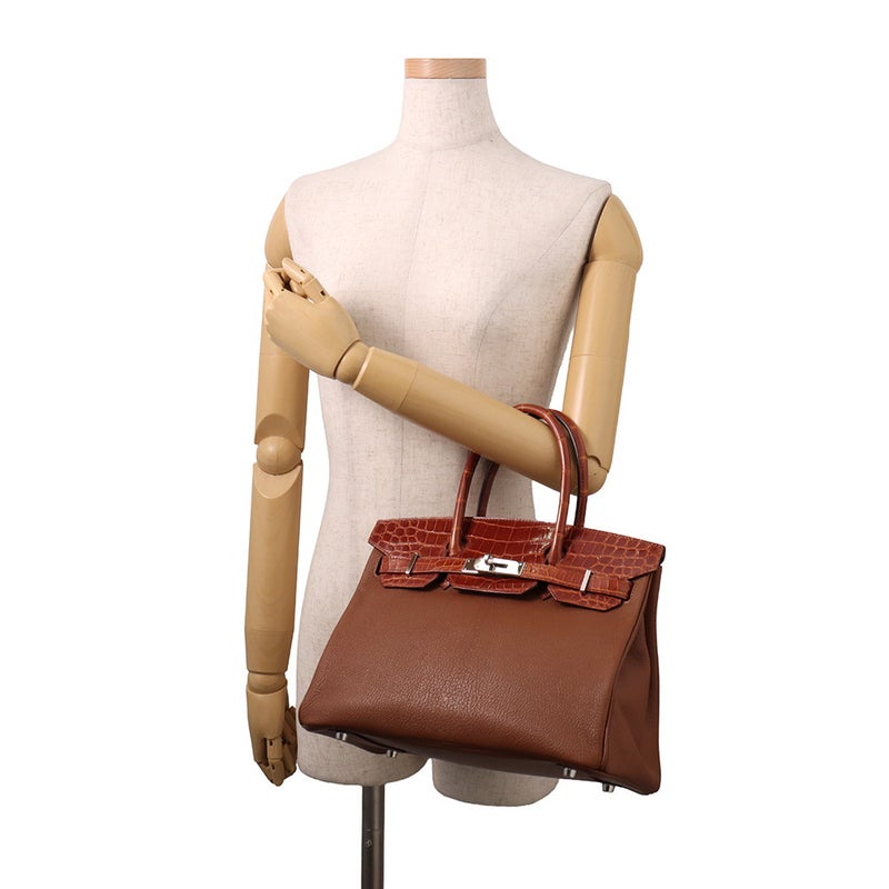 エルメス バーキン30 タッチ ノアゼット/ミール/シルバー金具 シェブルミゾル/ニロティカスシャイン D刻印