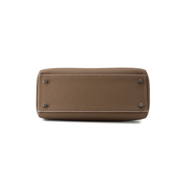 エルメス ハンドバッグ ケリー28 内縫い エトゥープ/シルバー金具 トゴ B刻印 HERMES Kelly 2wayバッグ