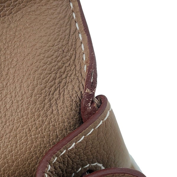 エルメス ハンドバッグ ケリー28 内縫い エトゥープ/シルバー金具 トゴ B刻印 HERMES Kelly 2wayバッグ