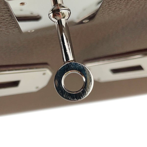 エルメス ハンドバッグ ケリー28 内縫い エトゥープ/シルバー金具 トゴ B刻印 HERMES Kelly 2wayバッグ