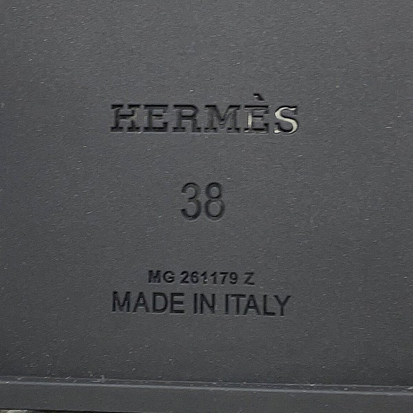 エルメス サンダル ミコノス ラバー レディースサイズ38 HERMES 靴 黒