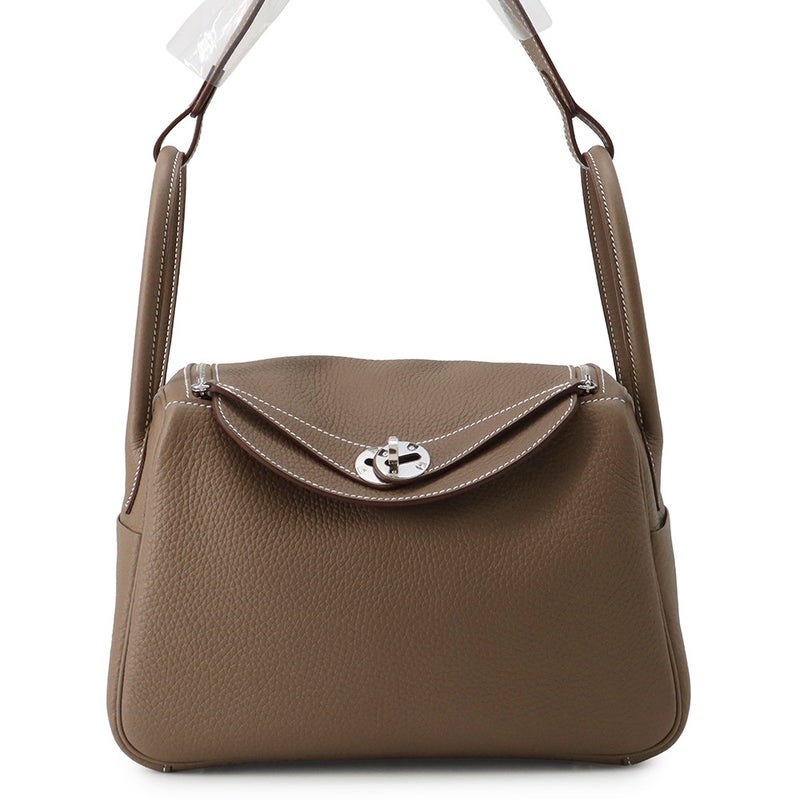 エルメス ハンドバッグ リンディ26  エトゥープ/シルバー金具 トリヨンクレマンス G刻印 HERMES 2way