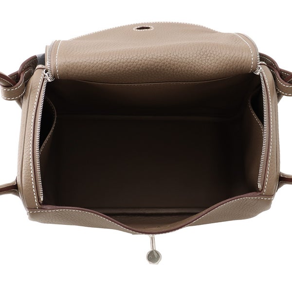 エルメス ハンドバッグ リンディ26  エトゥープ/シルバー金具 トリヨンクレマンス G刻印 HERMES 2way