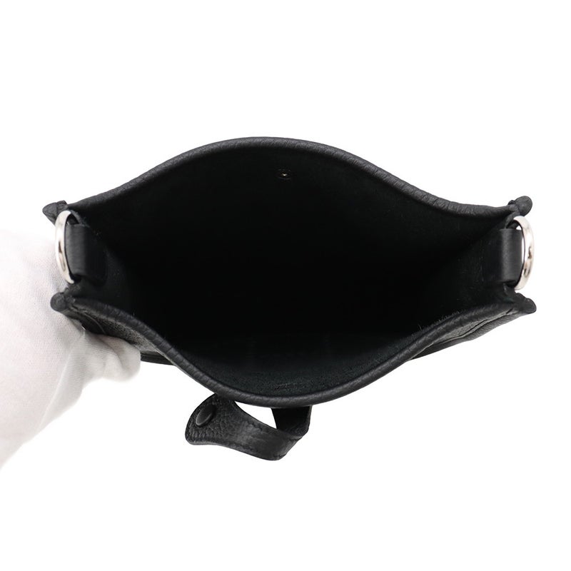 エルメス ショルダーバッグ エブリンTPM 111cm ブラック/シルバー金具 トリヨンクレマンス G刻印 HERMES Evelyne