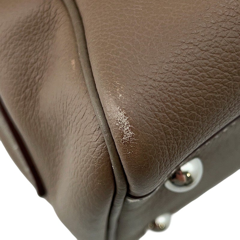 エルメス ショルダーバッグ プティ クーリエ エトゥープ/シルバー金具 エバーカラー/トリヨンクレマンス W刻印 HERMES