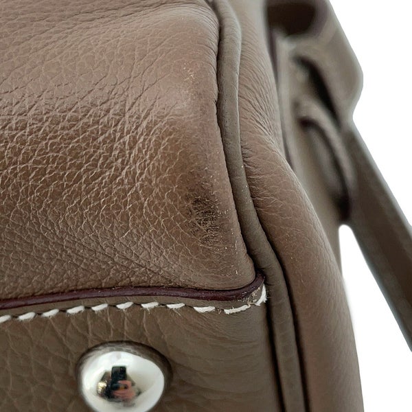 エルメス ショルダーバッグ プティ クーリエ エトゥープ/シルバー金具 エバーカラー/トリヨンクレマンス W刻印 HERMES