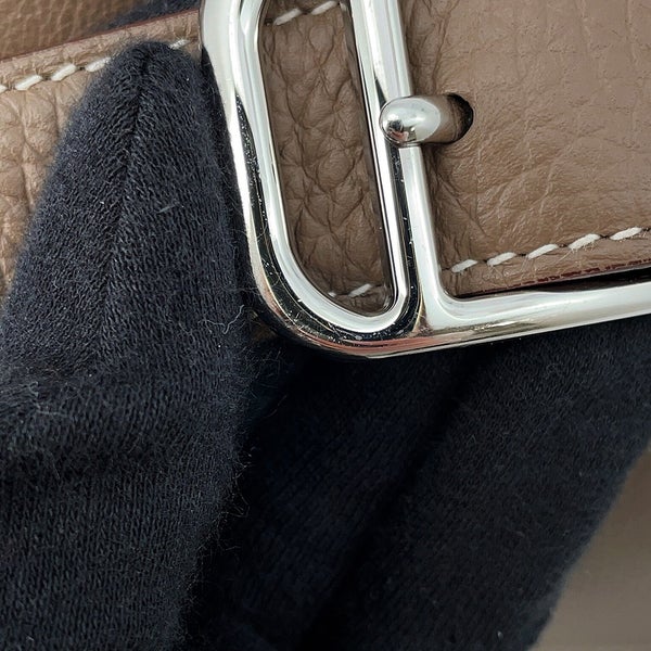 エルメス ショルダーバッグ プティ クーリエ エトゥープ/シルバー金具 エバーカラー/トリヨンクレマンス W刻印 HERMES