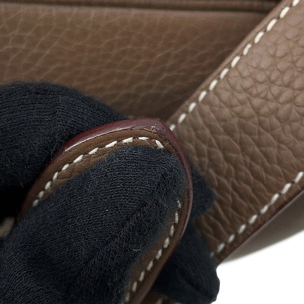 エルメス ショルダーバッグ プティ クーリエ エトゥープ/シルバー金具 エバーカラー/トリヨンクレマンス W刻印 HERMES
