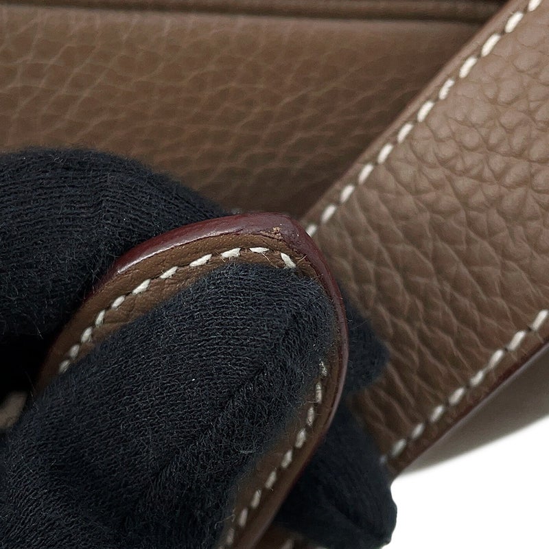 エルメス ショルダーバッグ プティ クーリエ エトゥープ/シルバー金具 エバーカラー/トリヨンクレマンス W刻印 HERMES