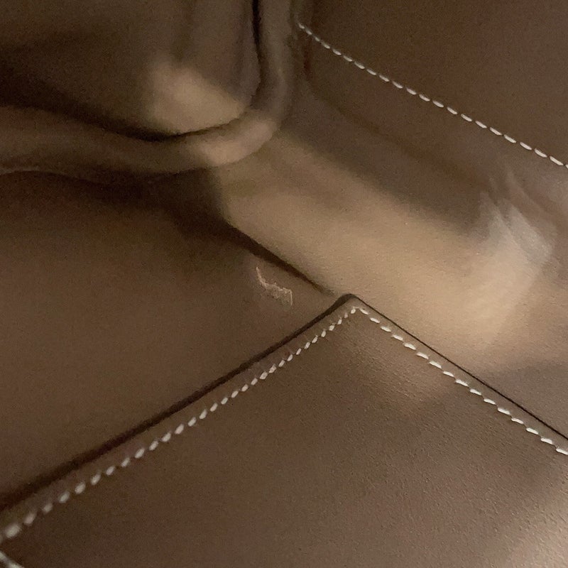 エルメス ショルダーバッグ プティ クーリエ エトゥープ/シルバー金具 エバーカラー/トリヨンクレマンス W刻印 HERMES