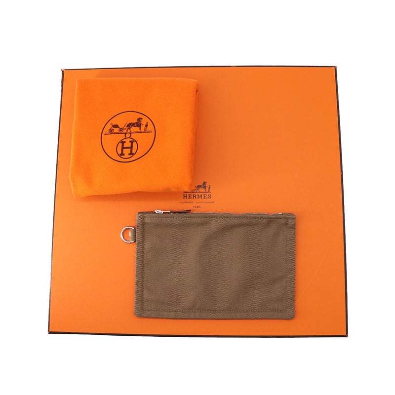 エルメス ハンドバッグ ヴァルパライソPM エトゥープ/シルバー金具 トワルシェブロン/レザー □J刻印 HERMES