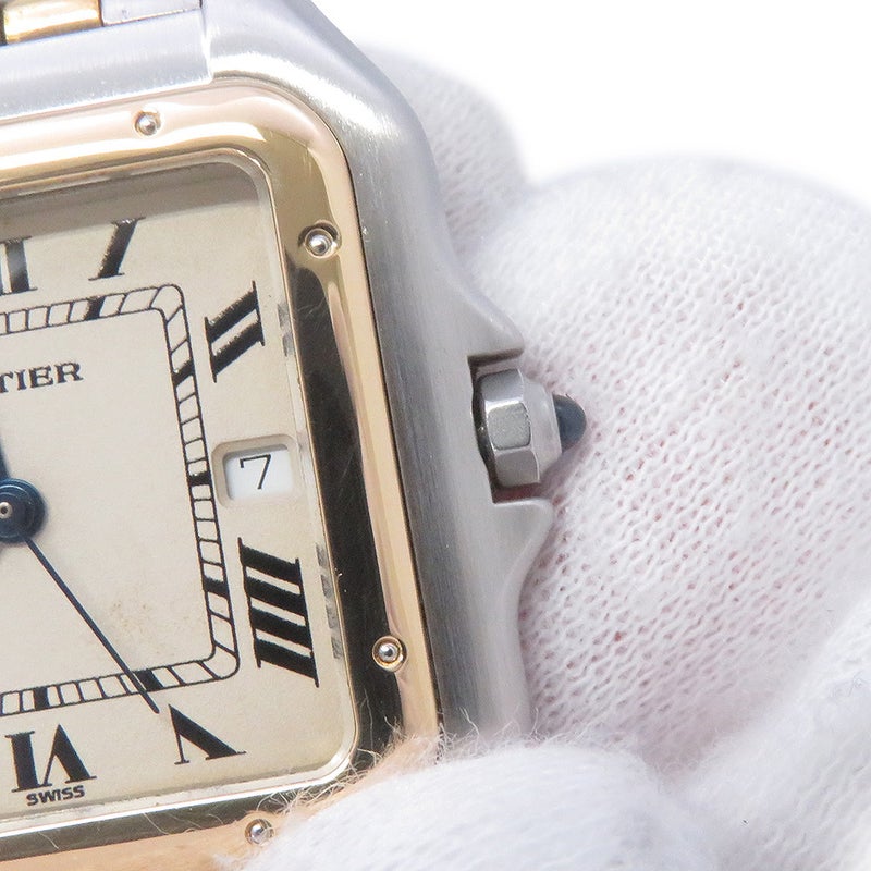 カルティエ パンテール 2ロウ LM W25027B6 Cartier 腕時計 シルバー文字盤 クォーツ
