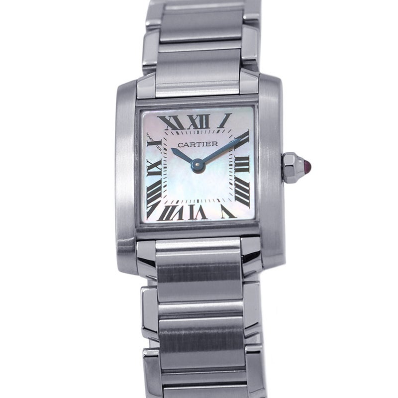 カルティエ タンクフランセーズ SM W51028Q3 Cartier 腕時計 レディース クォーツ ピンクシェル文字盤