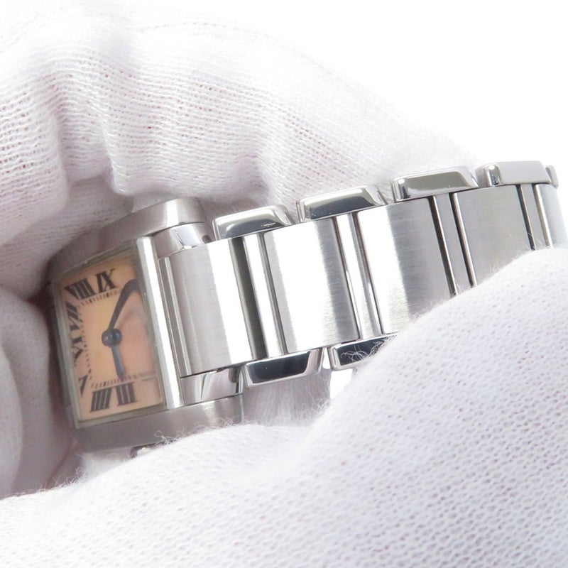 カルティエ タンクフランセーズ SM W51028Q3 Cartier 腕時計 レディース クォーツ ピンクシェル文字盤