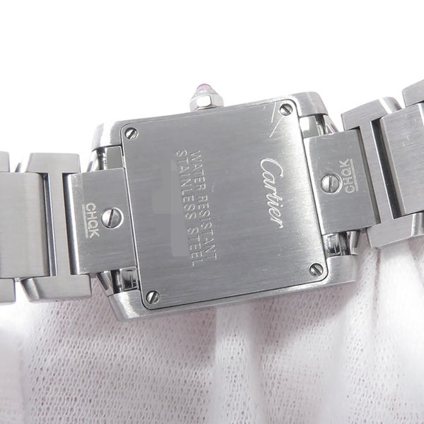 カルティエ タンクフランセーズ SM W51028Q3 Cartier 腕時計 レディース クォーツ ピンクシェル文字盤